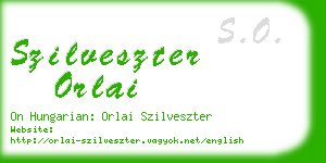 szilveszter orlai business card